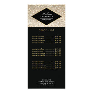 Carte Publicitaire Parties scintillant d'or Champagne et Glamour