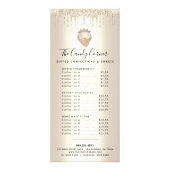 Carte Publicitaire Parties scintillant d'or Chocolat Dessert Sweets M (Devant)