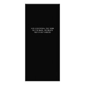 Carte Publicitaire Parties scintillant d'or Rose Faux | Service Tarif (Dos)