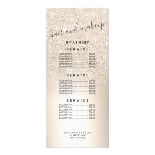 Carte Publicitaire Parties scintillant or chic maquillage ombre prix 