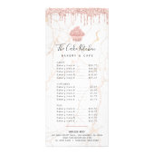 Carte Publicitaire Parties scintillant rose Cupcake Boulangerie de ma (Devant)