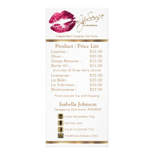 Carte Publicitaire Parties scintillant roses chaudes - Blanc - Tarifs