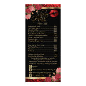 Carte Publicitaire Personnalisé - Roses rouges Parties scintillant à  (Dos)