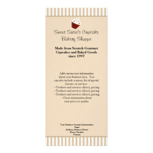 Carte Publicitaire Petit gâteau avec les rayures molles de moka