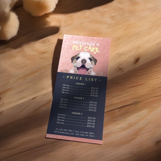 Carte Publicitaire Petit Poly Chien Entretien pour animaux de compagn