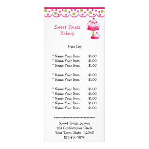 Carte Publicitaire Petits gâteaux roses