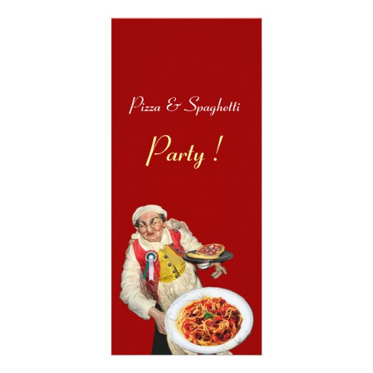 CARTE PUBLICITAIRE PIZZA & SPAGHETTI PARTY CUISINE ITALIENNE, RESTAUR (Devant)