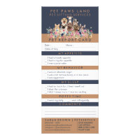 Planche de rapport de compagnie d'animaux de compa