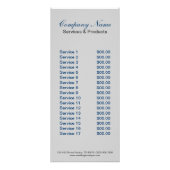 Carte Publicitaire plombier bleu d'ondulation d'aqua abstrait moderne (Dos)