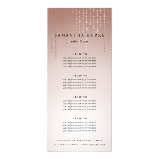 Carte Publicitaire Pluie | Tarification ou services (Devant)