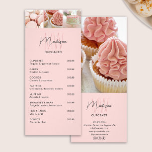 Carte Publicitaire Prix de la boulangerie Tarif Personnalisé Monogram