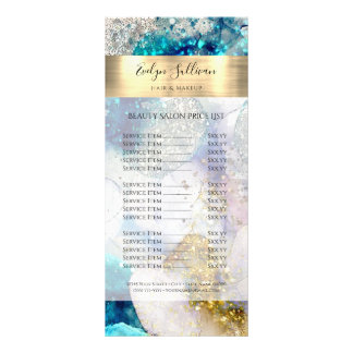 Carte Publicitaire Prix de la parties scintillant d'argent bleu