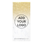 Carte Publicitaire Prix de maquillage en marbre parties scintillant o (Dos)