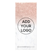 Carte Publicitaire Prix de maquillage rose parties scintillant or (Dos)