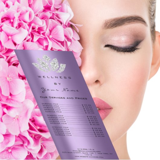 Carte Publicitaire Prix de marque Lotus Purple Crystal Diamond