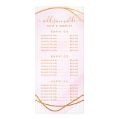Carte Publicitaire Prix du cercle doré à l'aquarelle rose Script Blus (Dos)