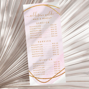 Carte Publicitaire Prix du cercle doré à l'aquarelle rose Script Blus