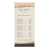 Carte Publicitaire Prix du papier brillant noir or (Devant)