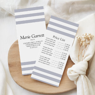 Carte Publicitaire Prix Entreprise Classic Grey Stripe