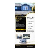 Carte Publicitaire Professional Black & Yellow Real State Modern (Dos)