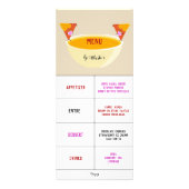 Carte Publicitaire Programme/Menu de l'événement de la Saint-Valentin (Dos)