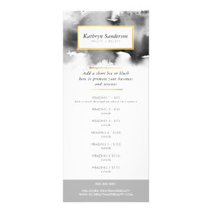 Carte Publicitaire PROMO PRIX SERVICES LISTE moderne gris aquarelle