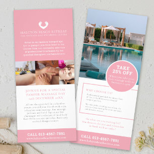 Carte Publicitaire Promotion de marketing de bien-être de massage de