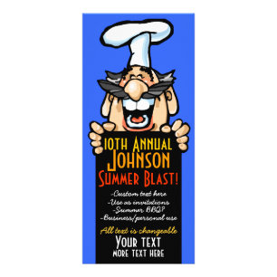 Carte Publicitaire Promotion de partie de BBQ de réunion de