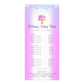 Carte Publicitaire Purple Bakery Parties scintillant de gâteau Driver (Devant)