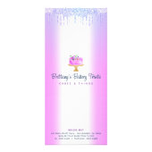 Carte Publicitaire Purple Bakery Parties scintillant de gâteau Driver (Dos)