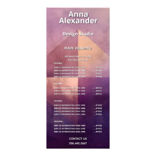 Carte Publicitaire Quadrant Doux Design Minimaliste