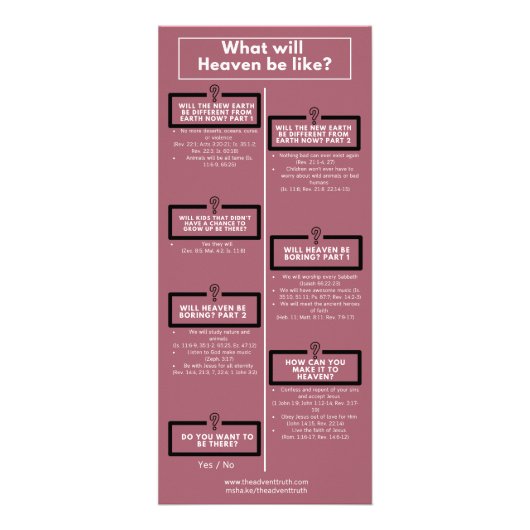 Carte Publicitaire Que sera le Ciel ? (Dos)