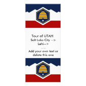 Carte Publicitaire Rack Card with Flag of Utah, USA (Devant)