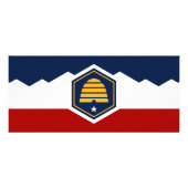Carte Publicitaire Rack Card with Flag of Utah, USA (Dos)