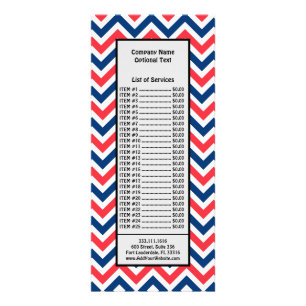Carte Publicitaire Red Blue White Zig Zag Lines Geometric Baseball
