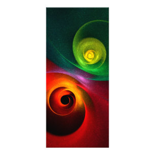 Carte Publicitaire Red Green Yin Yang Moderne Motif d'art Abstrait #2