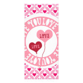 Carte Publicitaire Red Pink I Love You Valentine's Day Hearts Cadeaux (Dos)