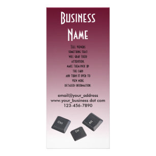 Carte Publicitaire Redémarrer le Modèle photo Clés d'ordinateur