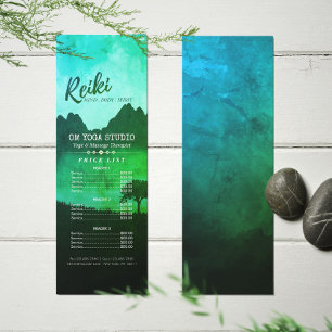 Carte Publicitaire Reiki Master Yoga Mediator Liste des prix