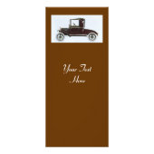 Carte Publicitaire RETRO CARS 2- réparation automobile brun (Dos)