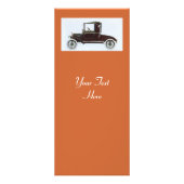 Carte Publicitaire RETRO CARS 2- réparation automobile brun (Dos)