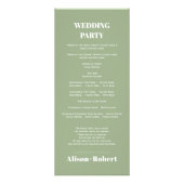 Carte Publicitaire Rhododedron branch and flowers wedding program (Dos)