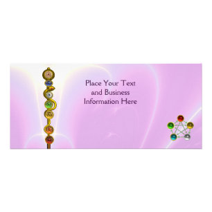 CARTE PUBLICITAIRE RODE D'ASCLEPIUS, 7 CHAKRAS, YOGA, ÉNERGIE SPIRITU