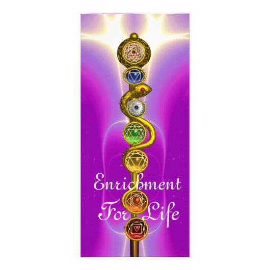 CARTE PUBLICITAIRE RODE D'ASCLEPIUS, 7 CHAKRAS, YOGA, ÉNERGIE SPIRITU (Dos)