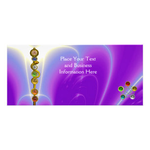 CARTE PUBLICITAIRE RODE D'ASCLEPIUS, 7 CHAKRAS, YOGA, ÉNERGIE SPIRITU