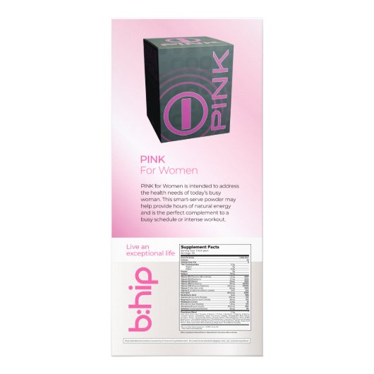 CARTE PUBLICITAIRE ROSE (Devant)