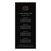 Carte Publicitaire Rose Gold Lotus | Prix ou services Spas (Devant)