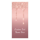 Carte Publicitaire Rose Parties scintillant or Blush Éclats Mariage d (Devant)