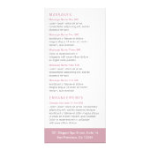 Carte Publicitaire Rose simple Dusty rose Élégant Spa (Dos)