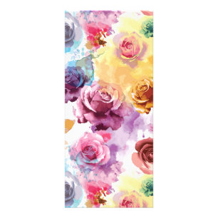 Carte Publicitaire Roses aquarelle